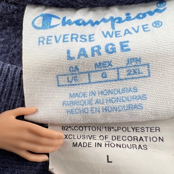 Champion reverse weave Men's Cotton Polyester Long Sleeve Solid Sweatshirt Size - Picture 6 of 15